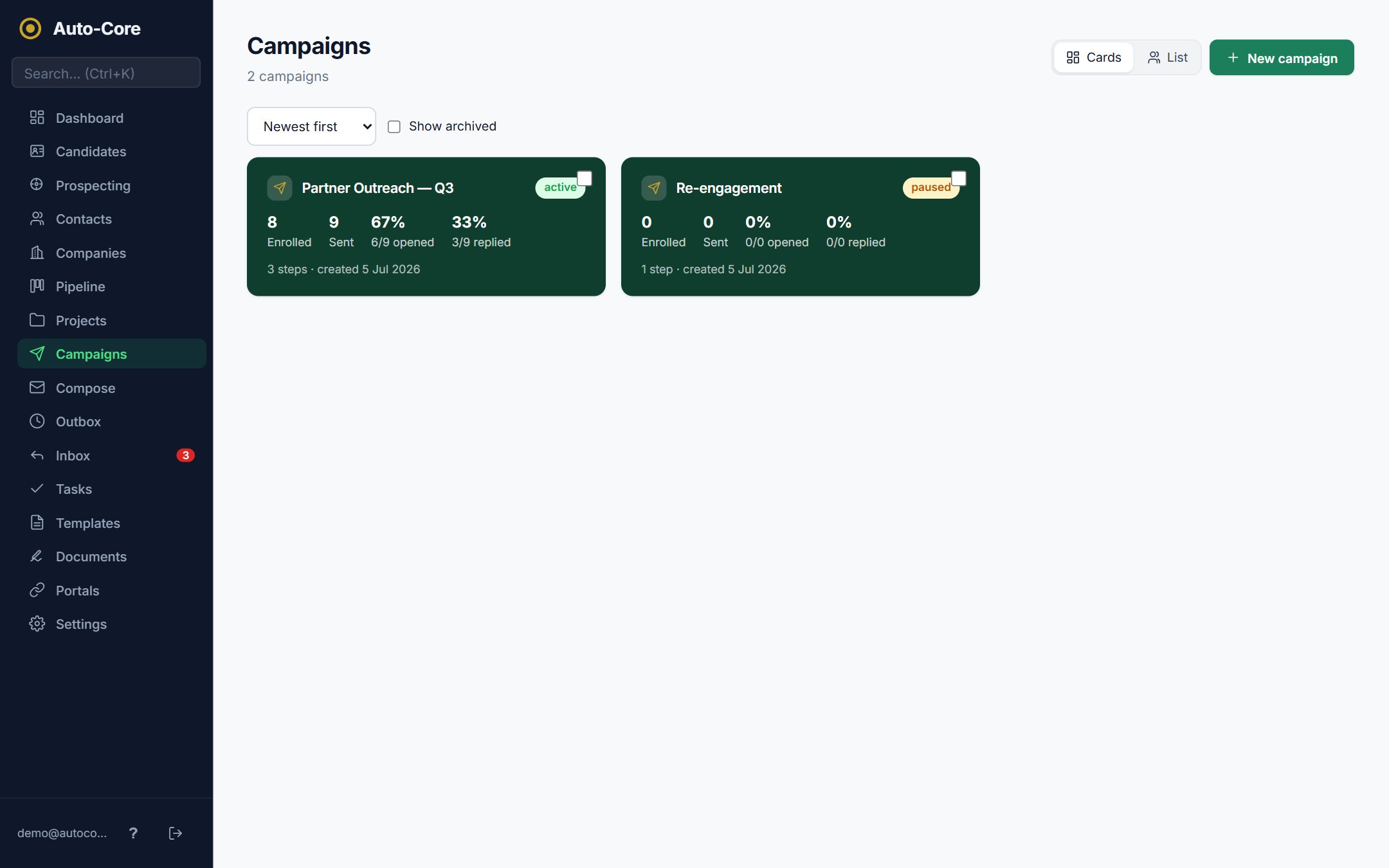 Auto-Core — campaigns