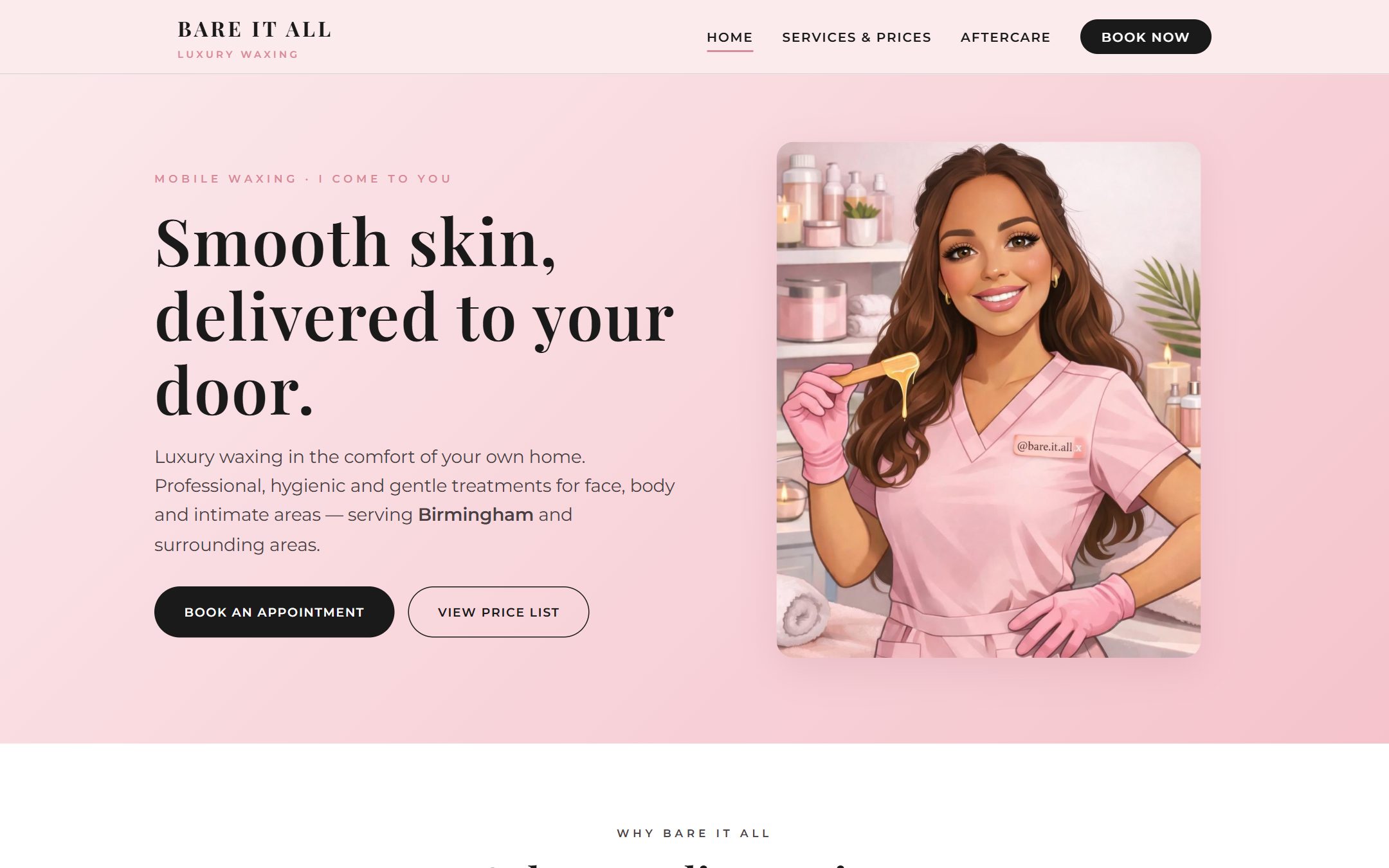 Bare It All website