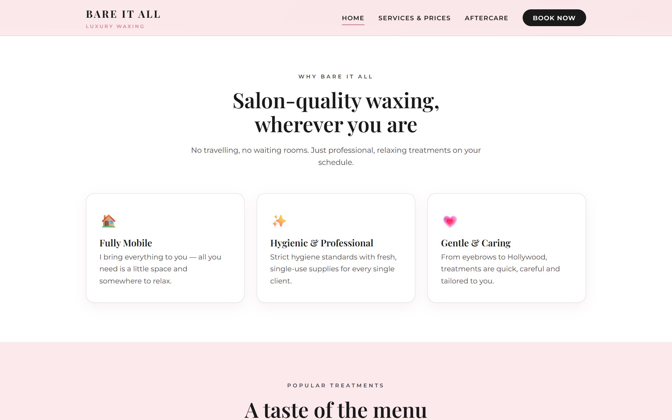 Bare It All — services