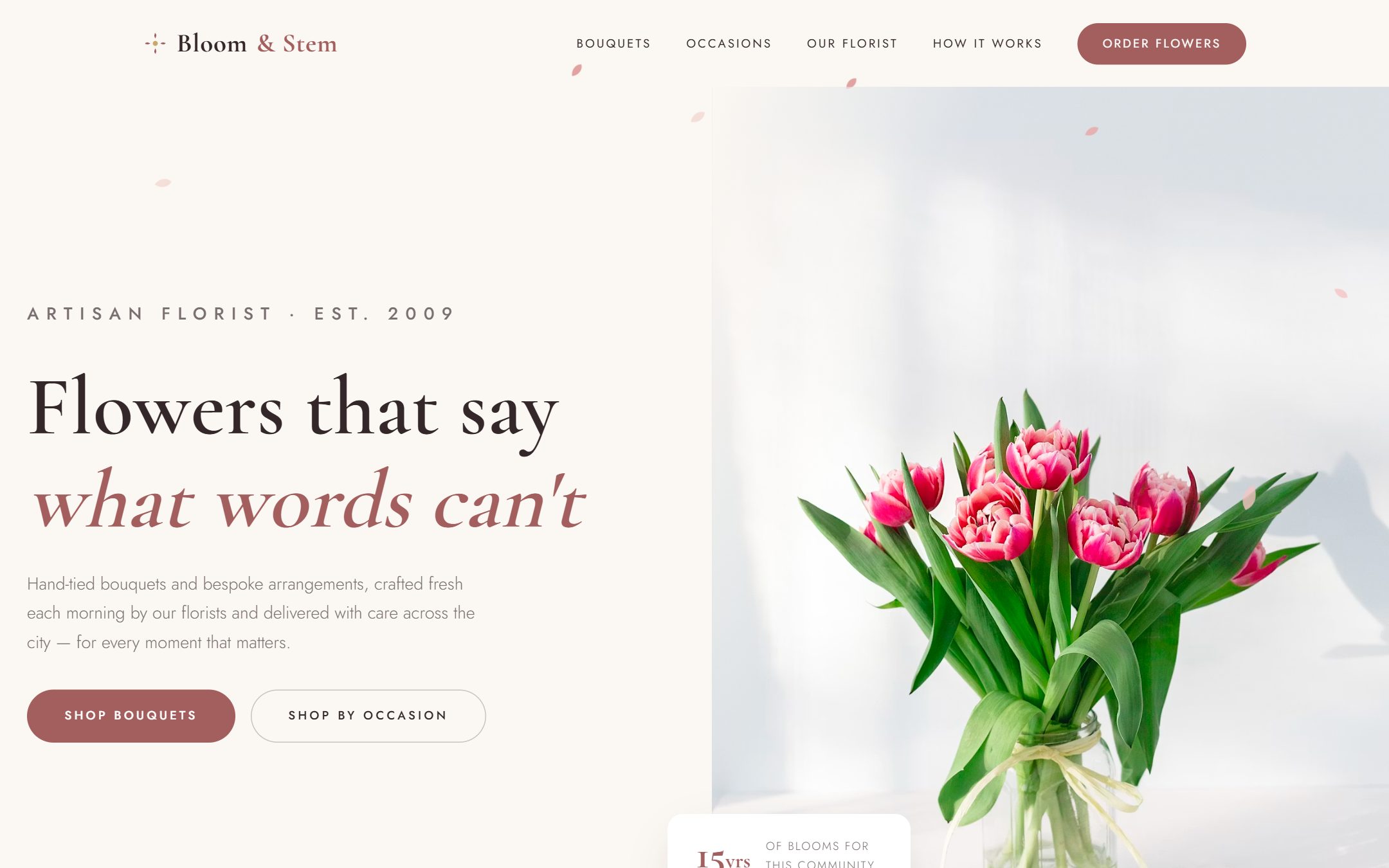 Bloom & Stem — home